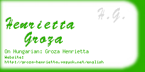 henrietta groza business card